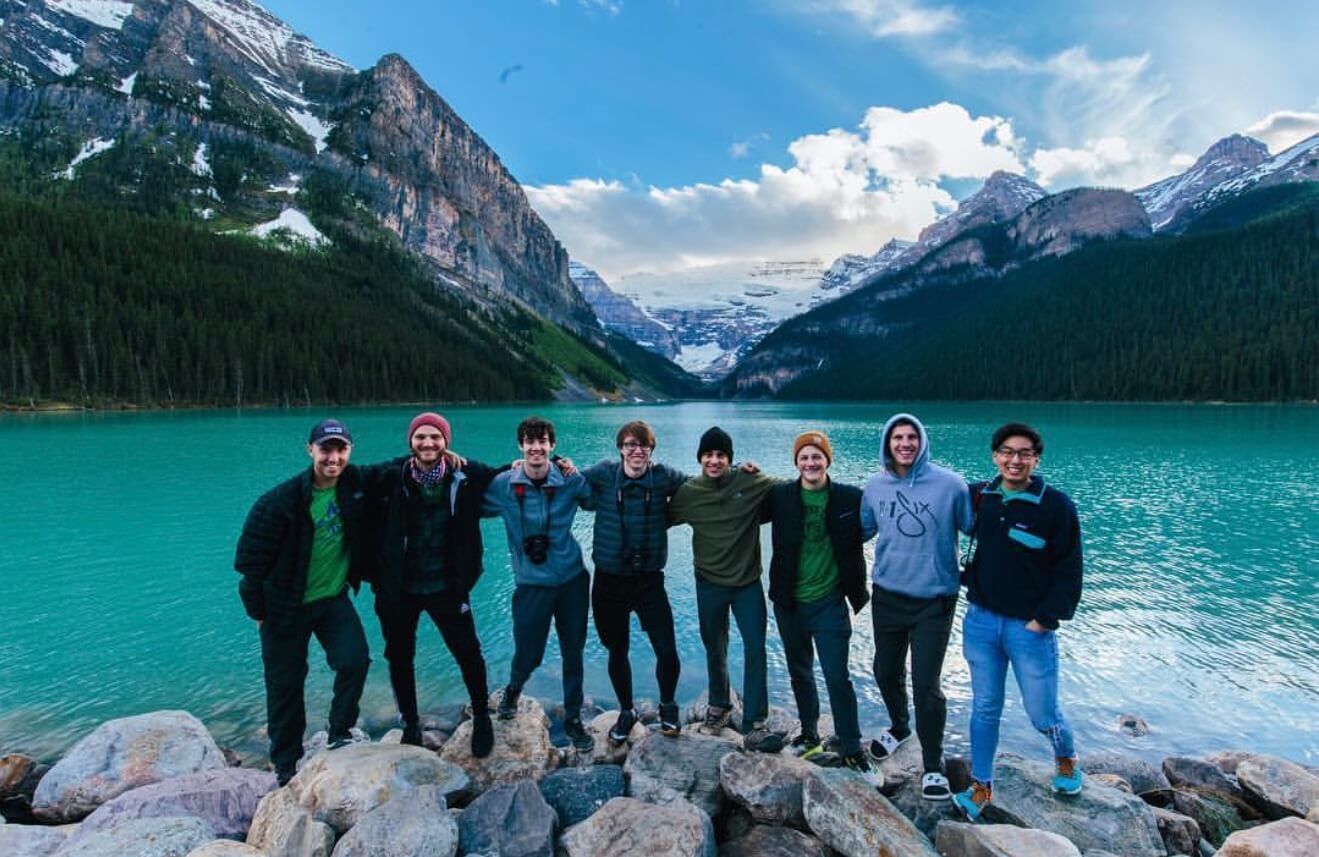 Ben Garcia in Alberta, Canada with friends